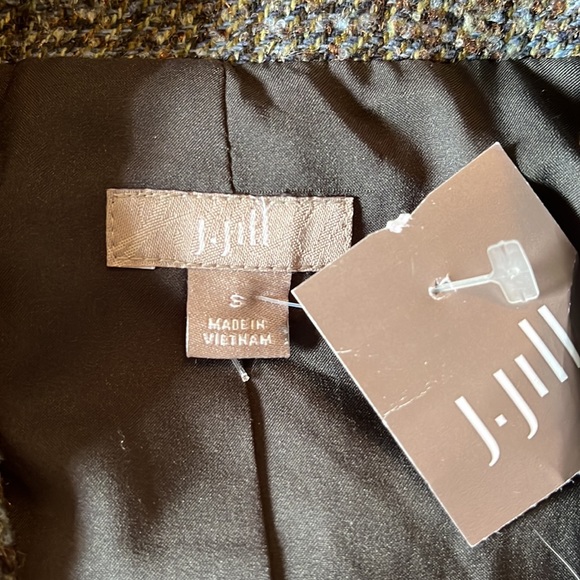 J JILL Size SMALL Tweed Blazer Mid-Skeeve Career Casual Cozy Prep MOD $189 NEW - Picture 11 of 16